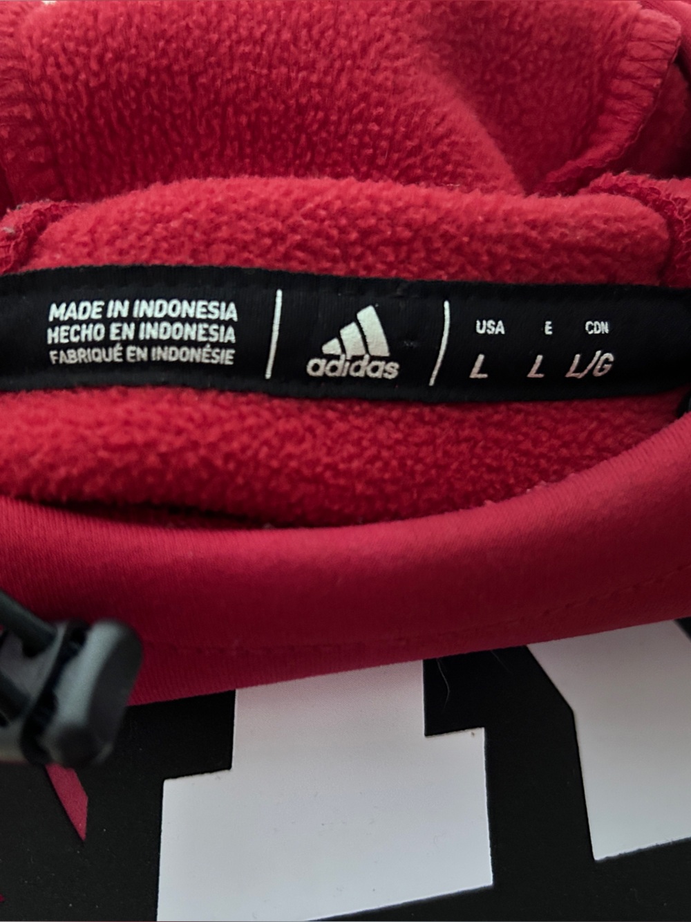 Adidas Ottawa REDBLACKS CFL Authentic Sideline Climawarm Hoodie Mens L Football - Picture 3 of 11